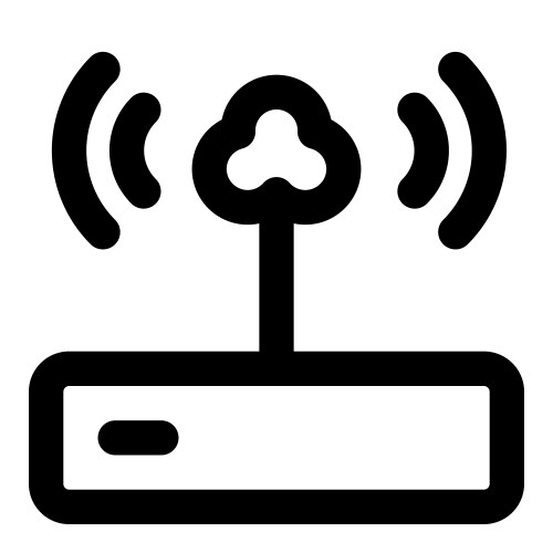 Controlling network resources using a server vektorbild