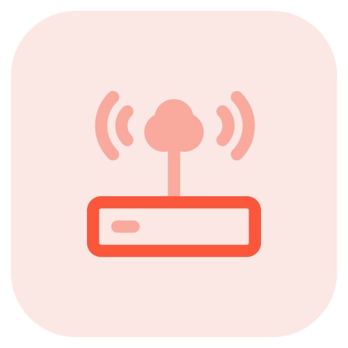 Controlling network resources using a server vektorbild