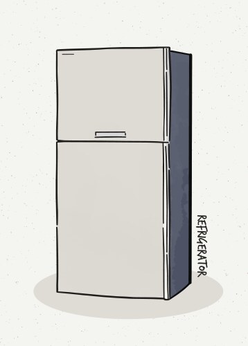 Refrigerator a sketch style Vector Image