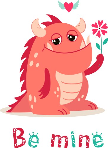 Valentine's Monster Vector Image