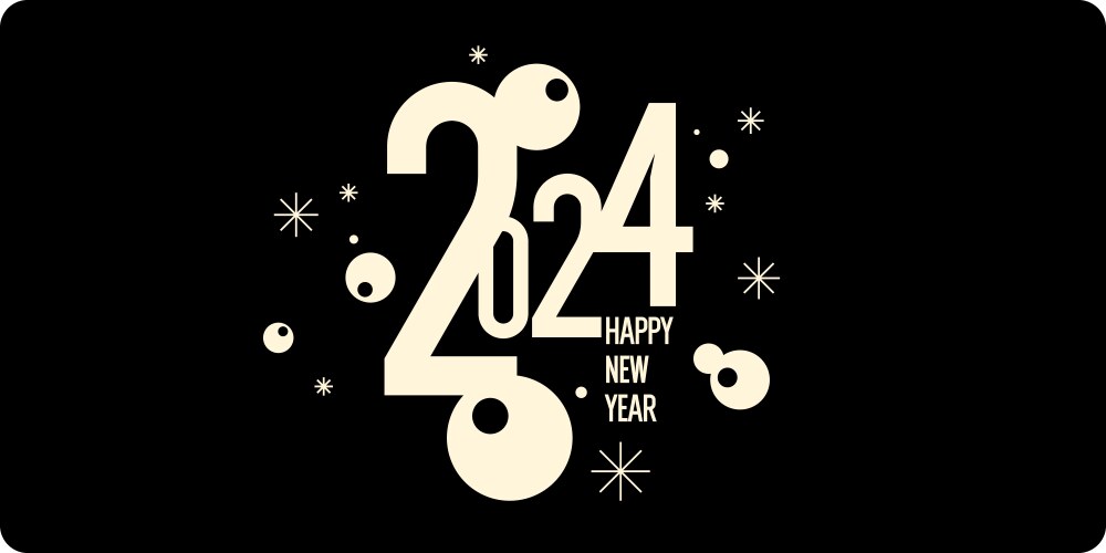 Background with the inscription happy new year vector image