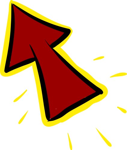 A red arrow click cursor mouse pointer iconlong vector image