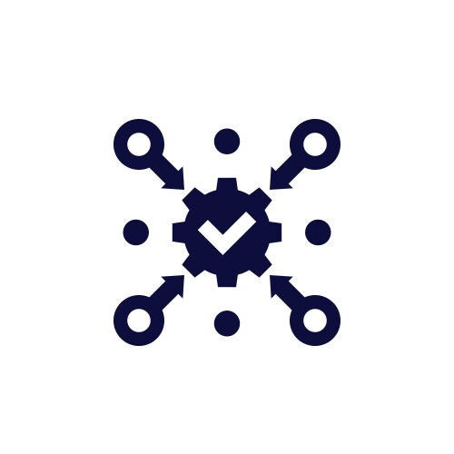 Execution implement and execute icon vector image