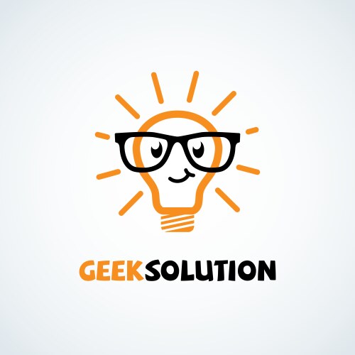Light bulb smart idea logo icon Royalty Free Vector Image