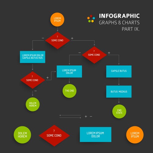 Abstract Algorithm Template vektorbild