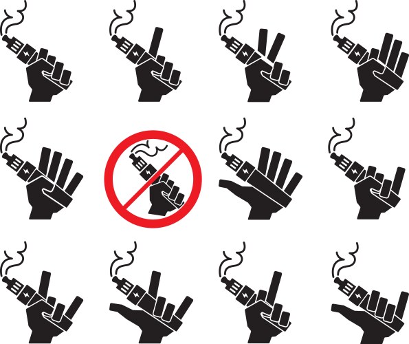 Hand gestures icons set Royalty Free Vector Image