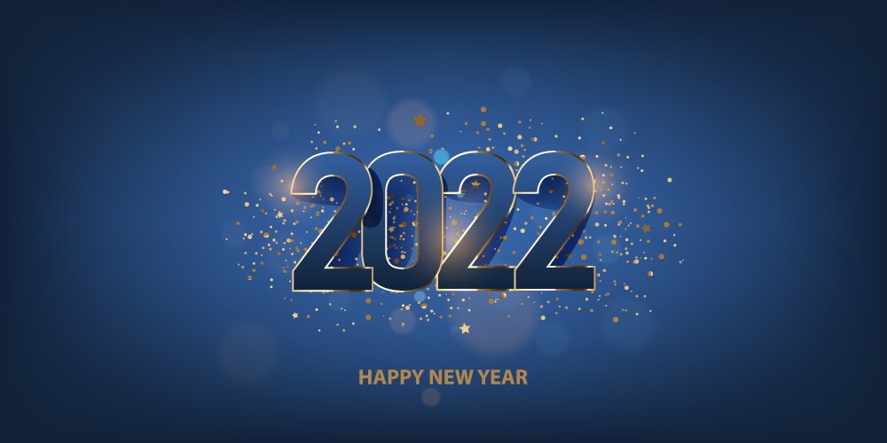 happy new year 2022 vector image