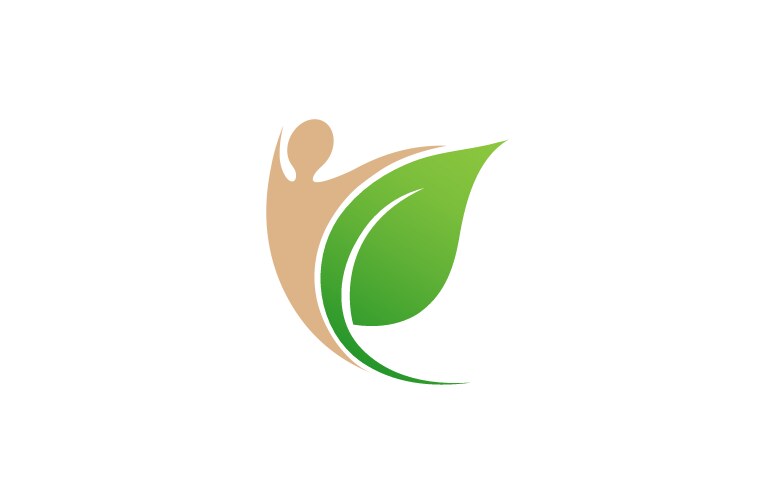 Leaf logo design template set Royalty Free Vector Image