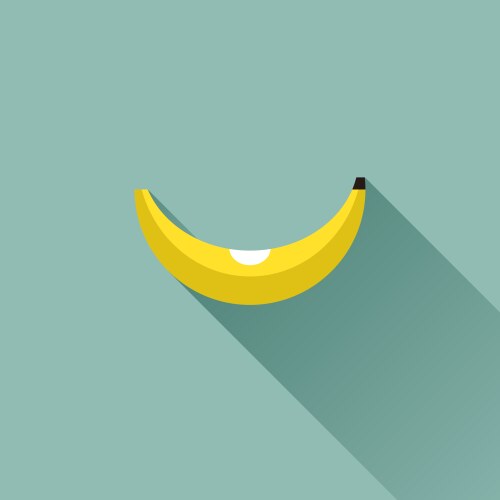 Ripe Banana with Shadow Vector Image