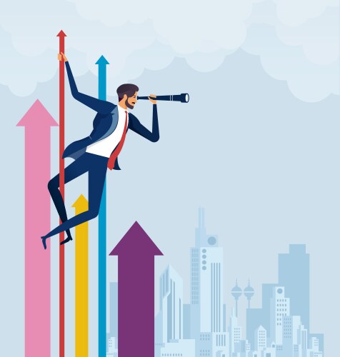 Business vision concept Royalty Free Vector Image