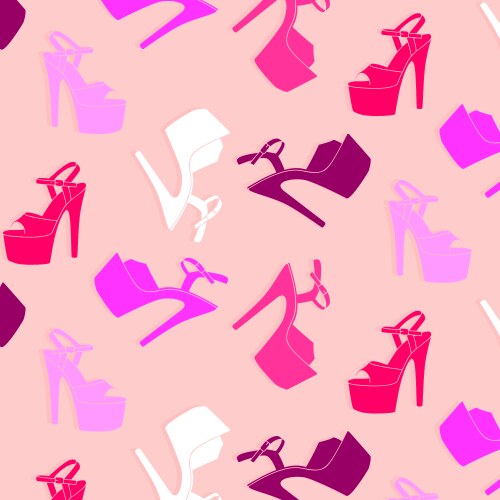 pole dance sexy shoes high heels pattern vector image