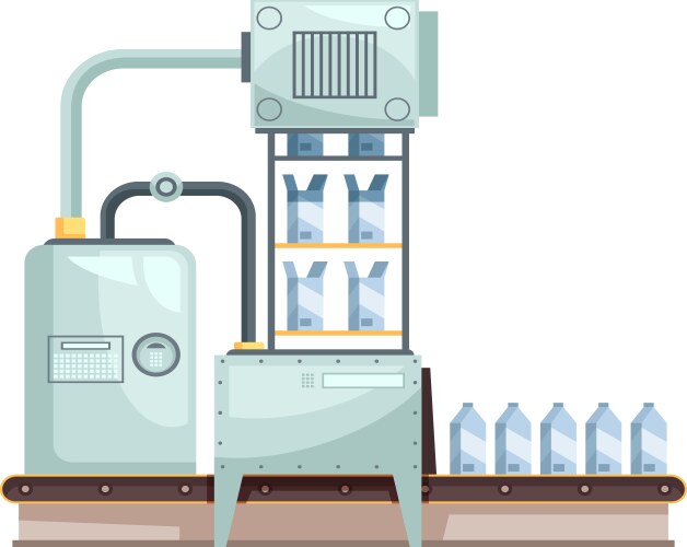 Milk Factory Production Background Royalty Free Vector Image