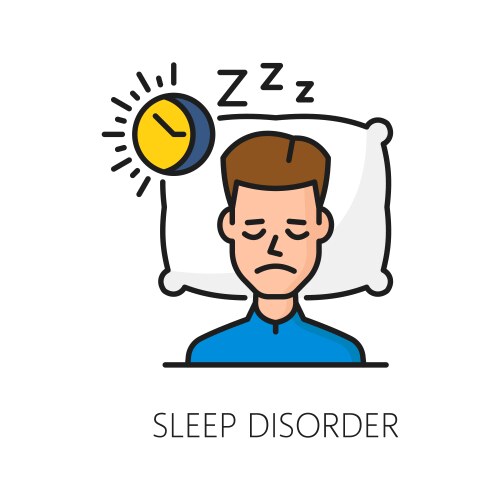 sleep disorder psychological problem vector image