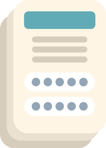 Electronic lock screen showing password input form vector image