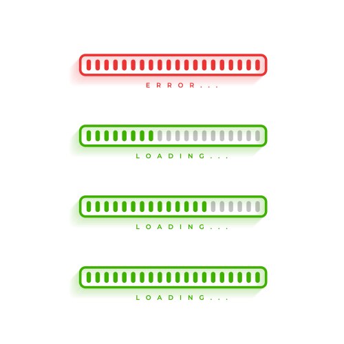 Isolated loading or error slider bar element vector image