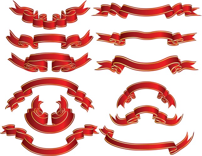 Multicolor ribbons Royalty Free Vector Image - VectorStock