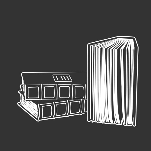 Book icon monochrome style Vector Image