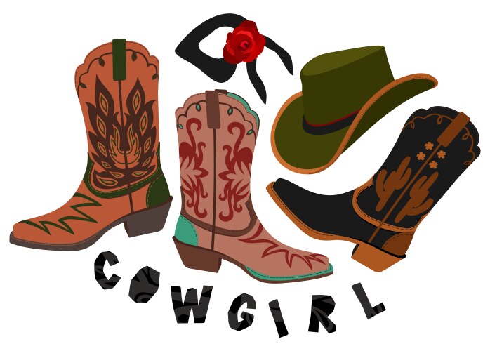 Cowgirl accessories Vector Image