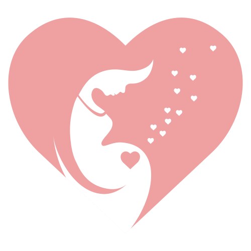 Pregnant woman stylized symbol Vector Image