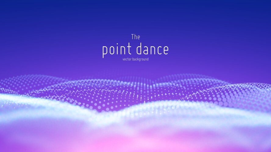 Abstract particle wave points array vector image