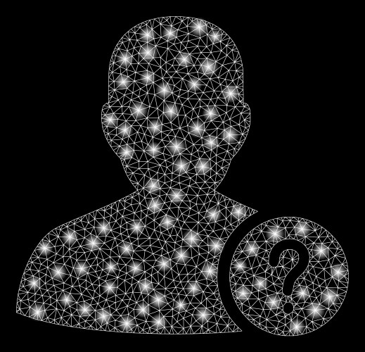 Flare mesh network user status with spots vector image