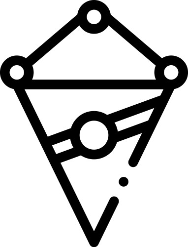 Pennant icon thin linear style design isolated vector image