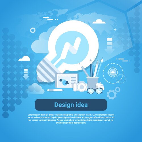 Design idea web development template banner vektorbild