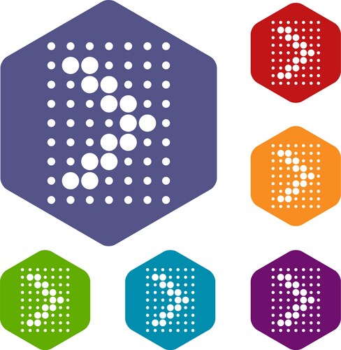 Design element with dots arrow icon simple style vector image