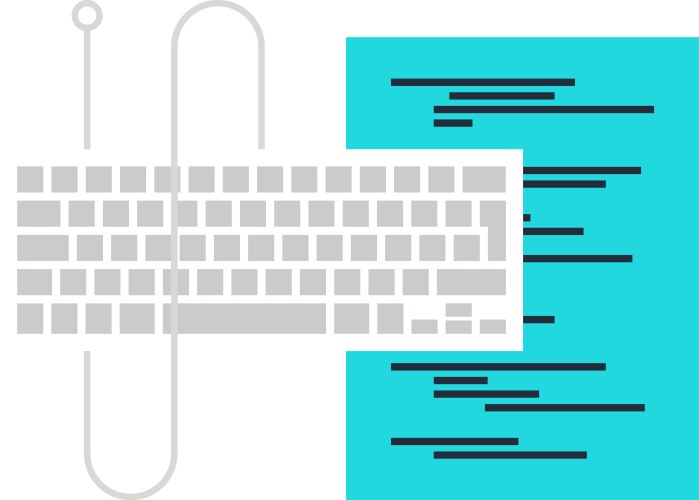 Program coding flat web icon concept vector image