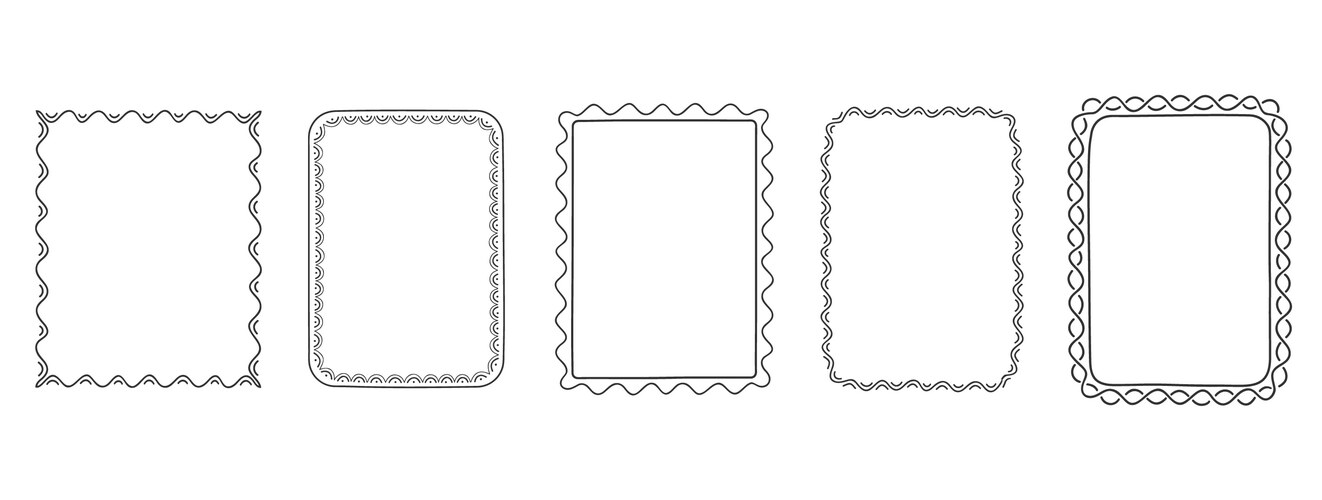 Hand Drawn Frame Border Collection – Royalty-Free Vector | VectorStock