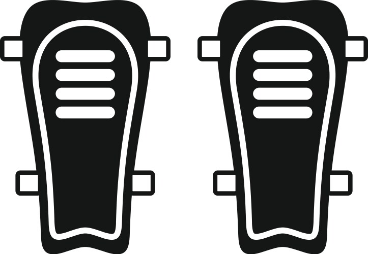 Pair of football shin pads protecting player from vector image