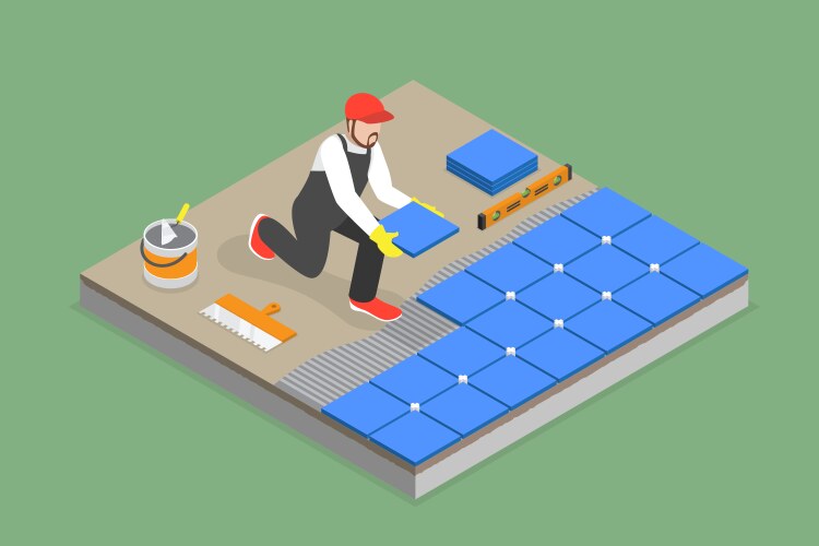 3d isometric tiles Royalty Free Vector Image - VectorStock
