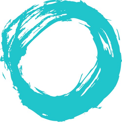Green brush stroke circle shape Royalty Free Vector Image