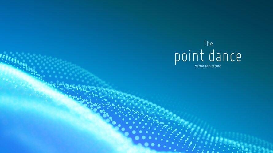Abstract particle wave points array vector image
