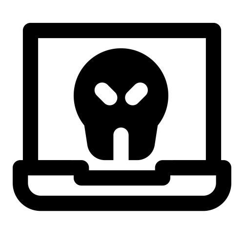 Malicious software exploiting the computer system vector image