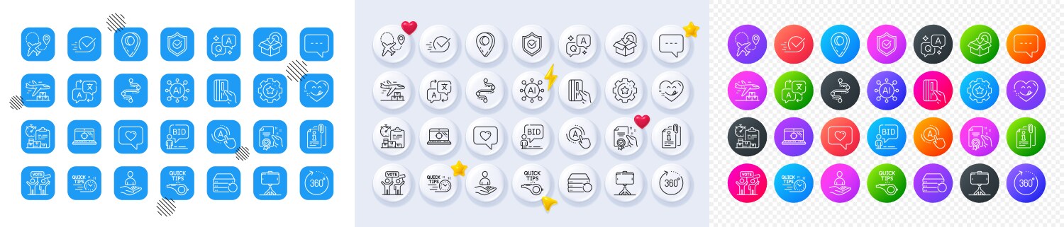 Love message checkbox and timeline line icons vector image