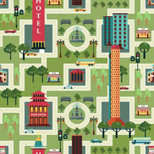 Map of city Royalty Free Vector Image - VectorStock