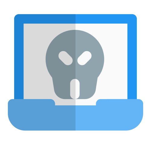 Malicious software exploiting the computer system vector image