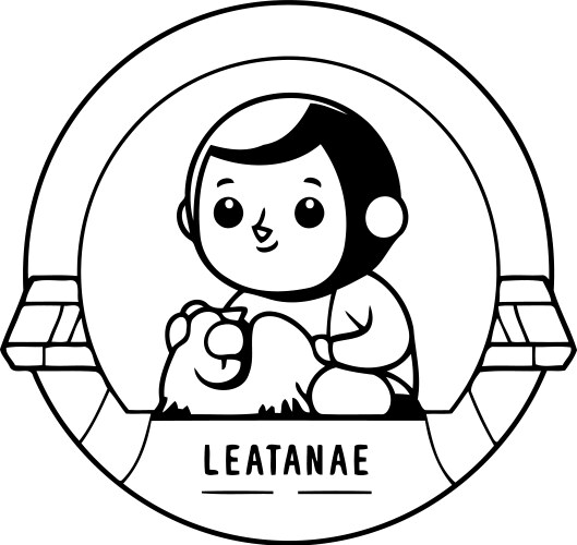 A kid playing with cute little baby boy Vector Image