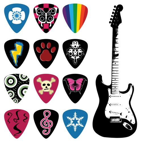 Guitar Pick Silhouette Vector Images (over 570)