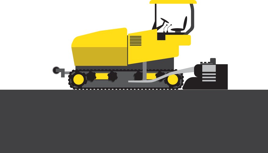 Yellow road roller Royalty Free Vector Image - VectorStock