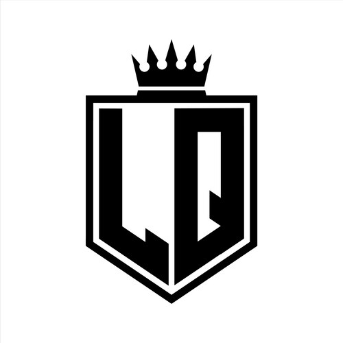 Jc monogram logo with bold letters shield shape Vector Image