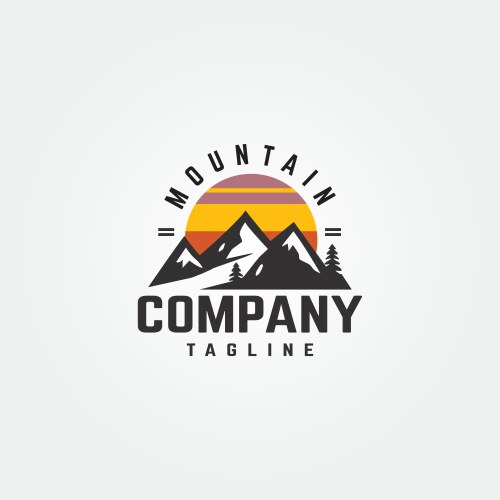 Mountain Adventure Logo Template Vector Image