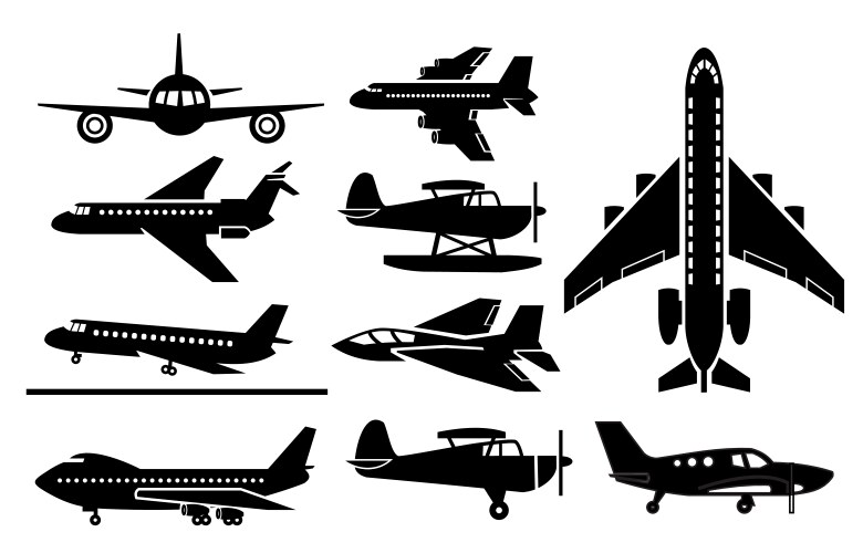 Military planes Royalty Free Vector Image - VectorStock