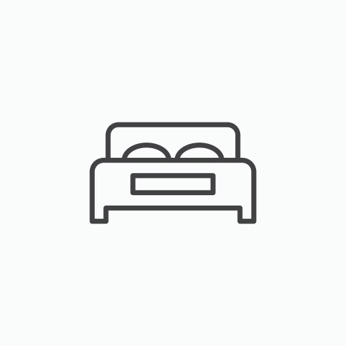Bed Icon Set - Black Outline – Royalty-Free Vector | VectorStock