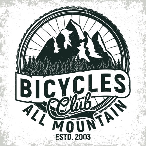 Mountain bike trial - design Royalty Free Vector Image