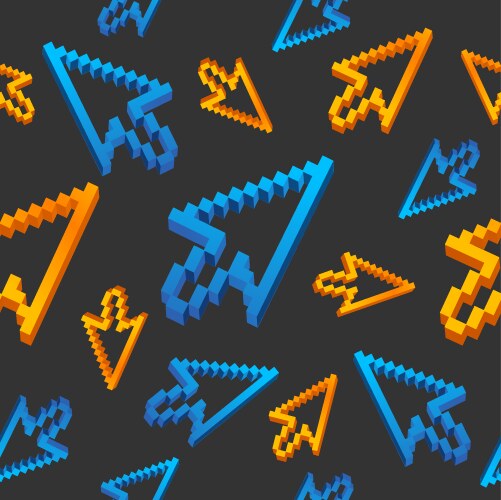 Computer cursor arrows vintage pattern background vector image