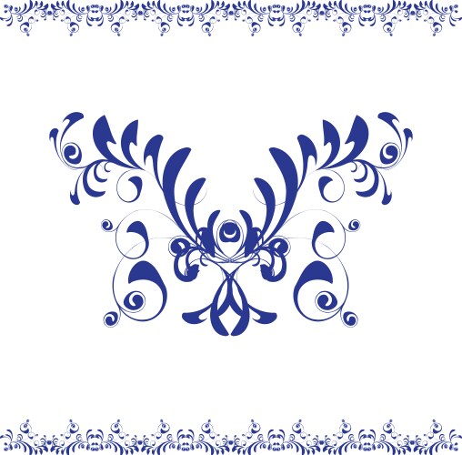 Porcelain decorative floral Royalty Free Vector Image