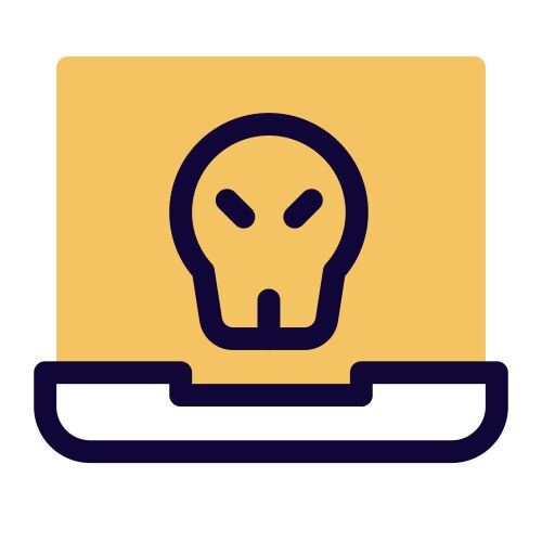 Malicious software exploiting the computer system vector image