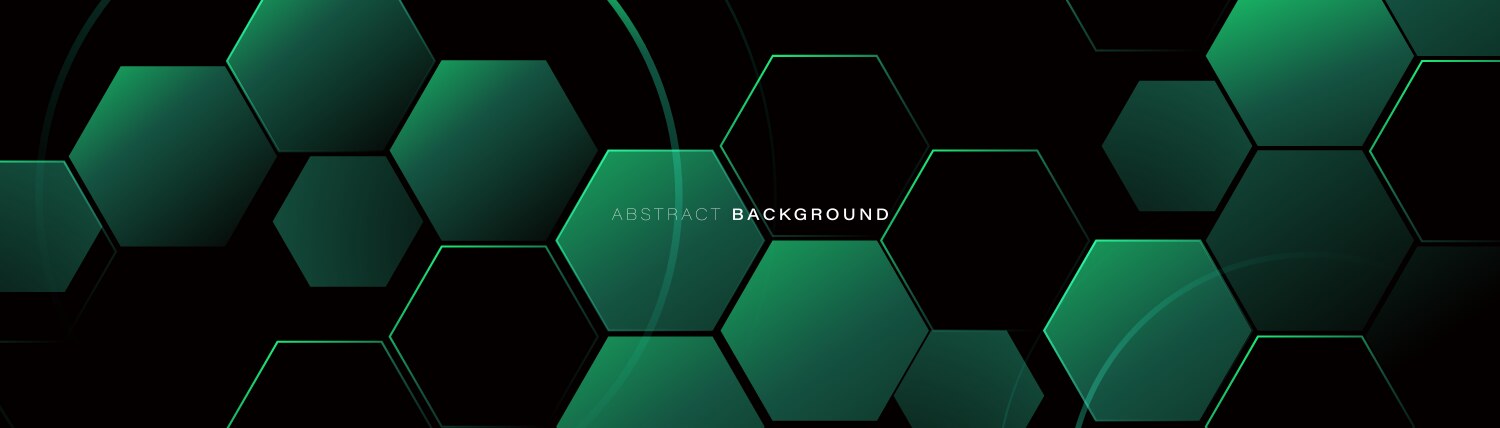 abstract green hexagon texture background vector image